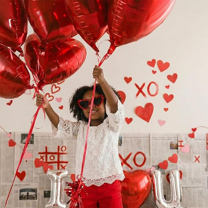 I Love You Balloons red silver balloon heart Little Bear mylar balloons red - Image 3