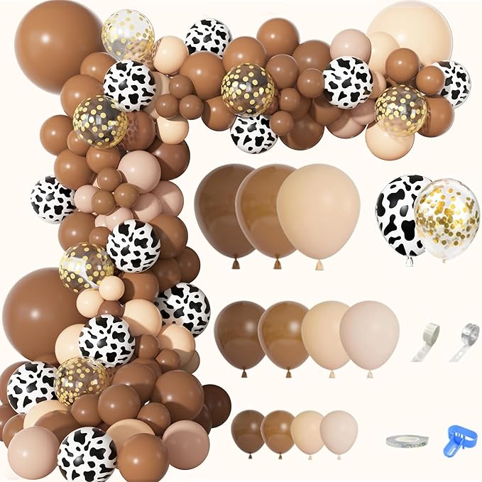 170Pcs Cowboy Balloon Garland Arch Kit by OuddyParty