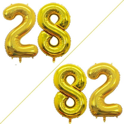 Number 28 Balloons for 28th Birthday Party Decorations, 42 Inch Jumbo Foil - Image 2