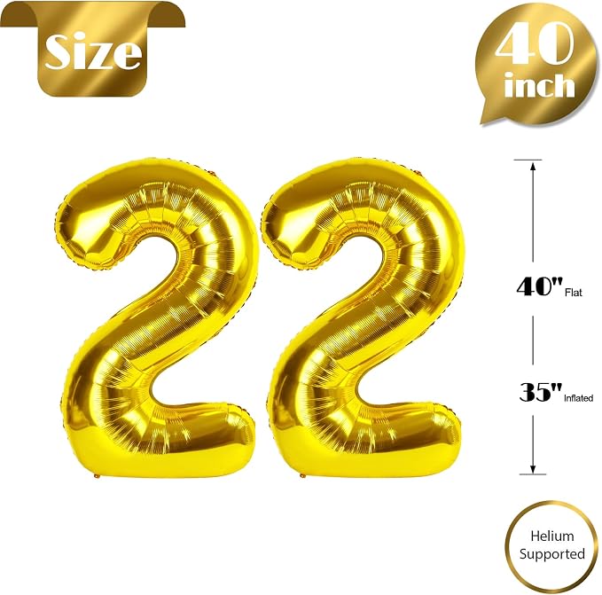 Gold 22 Balloon - Image 6