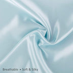 BLISSFORD Satin Pillowcase with Zipper, for Hair and Skin Care, Feels Soft and Cool Like a Silk Pillowcase, Satin Pillow Cases 2 Pack, Slik Pillow Cover, Baby Blue - Queen Size, Set of 2