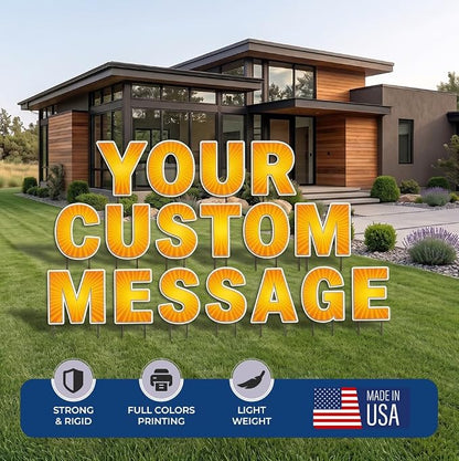 DC Custom Yard Signs with Stakes 18"/24" Personal Yard Letters Made in USA - Image 3