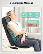 Snailax Full Body Massage Chair Pad, Neck Back Massager with Heat, Customizable 4D Shiatsu,Spot,Rolling,Vibration, Lumbar & Hip Compress Massage Seat for Home Office, Gifts for Dad,Mom
