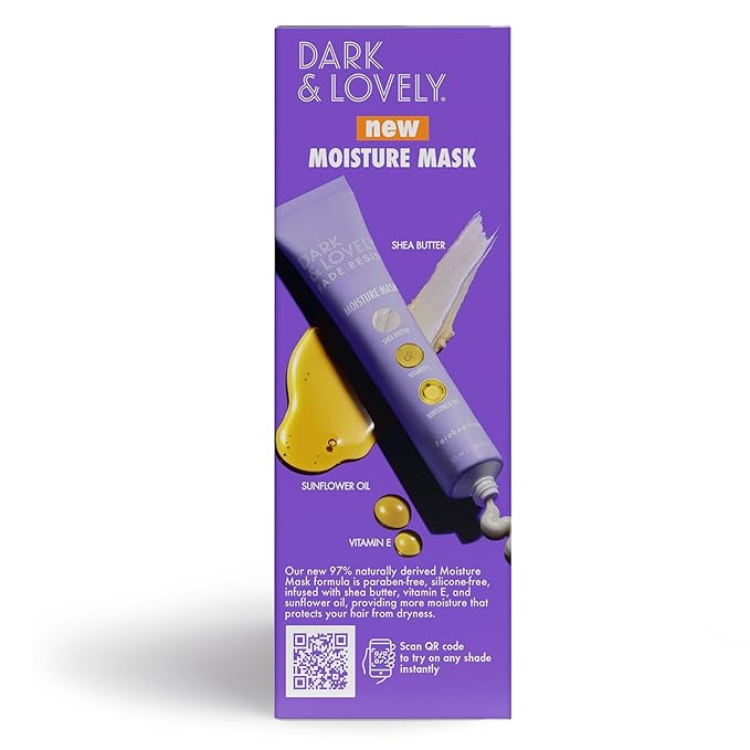 Softsheen-Carson Dark and Lovely Hair Dye, Fade Resist Hair Color with Conditioning Mask, Virtual Violet, 1 Kit