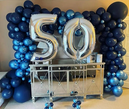 KBZVNAF Navy Blue Latex Party Balloons 50 Pack 12 inch | Navy Round Helium - Image 6