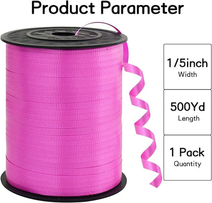 BEISHIDA 500 Yards Matte Hot Pink Curling Ribbon - Image 2