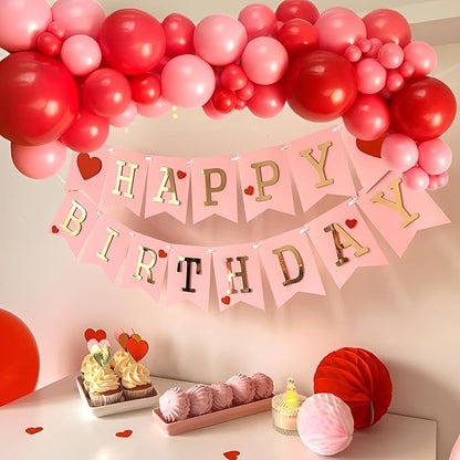 Pink Red Balloons Valentines Balloons 60pcs 12 Inch Red and Pink Latex Balloon - Image 4