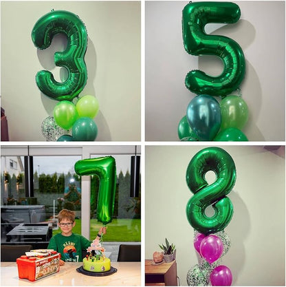 Number 18 Dark Green Balloons 40 Inch Giant Green 18 Numer Foil Helium Balloons - Image 5
