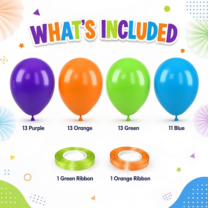 Blue Green Orange Balloons - Image 2
