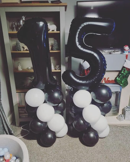 Black Number 15 Balloon 40 Inch - Image 3