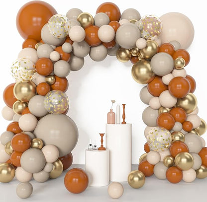 Amandir 153pcs Burnt Orange Balloon Garland Arch Kit, Different Sizes 18 12 10 - Image 5