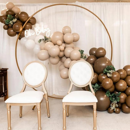 Brown Gold Balloons, Nude White Sand White Cream Coffee Balloon - Image 8
