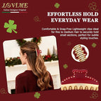 2026 Premium Durable Hair Claw Clip for Women, Original Italian Designed Strong Grip Hair Clips for Normal Fine Thin Hair, No Slip Jaw Clips with Gift Box for Christmas Birthday Girls, 3 Inch Red
