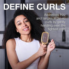Janeke Superbrush Detangling Brush for Soft Smoothing Hair Brushing with Anti-Static Bristles - Vented Wet Hair Brush for Blow Drying Use - Perfect for Curly, Thick, Wavy, Fine Hair Types (Gold)