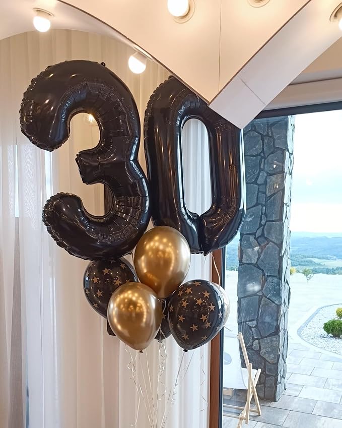 Black Number 17 Balloon 40 Inch - Image 7