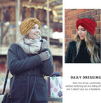 DRESHOW Knit Crochet Headband for Women Ear Warmer Soft Turban Stretch Warmer Headbands Winter Fashion Head Wrap