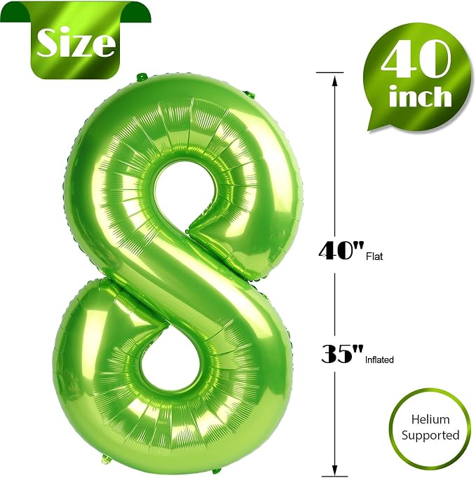Light Green 8 Balloon - Image 5