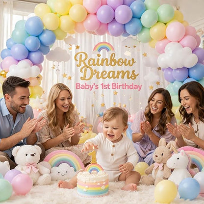Pastel Balloons 100 Pack, Latex Rainbow Balloon, 12 Inch Round Helium - Image 3