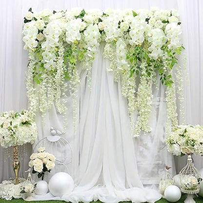 Artificial Wisteria Hanging Flowers Fake Wisteria Flower Garland Silk Vines - Image 7