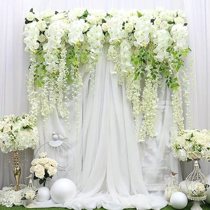 Artificial Wisteria Hanging Flowers Fake Wisteria Flower Garland Silk Vines - Image 6