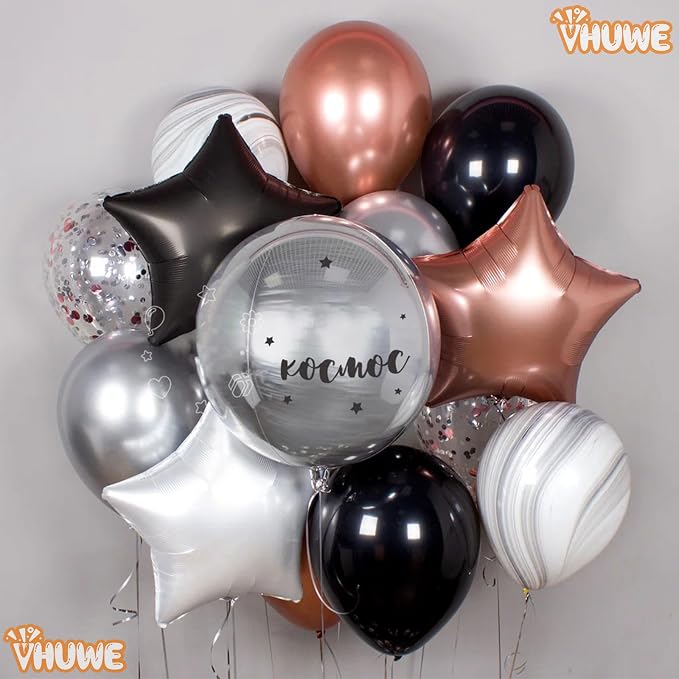 Chocolate Brown Star Balloons 18 Inch - Image 4