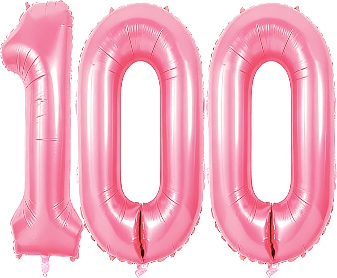 Number 100 Balloons for 100th Birthday Party Decorations, 0-100 Large No.100 by Joycard