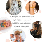 JessLab Spiral Hair Bobbles, Pack of 20 Traceless Telephone Cable Hair Bobbles No Wrinkles Spiral Bracelet Plastic Coil Ponytail Holder No-Damage Headband Hair Accessories for Girls Women Ladies Gift