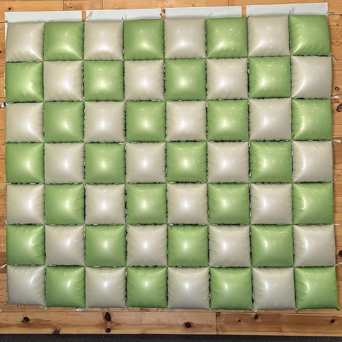 HILAVO Sage Green Square Foil Balloon Wall - Image 5