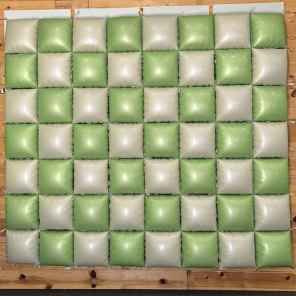 HILAVO Sage Green Square Foil Balloon Wall - Image 5