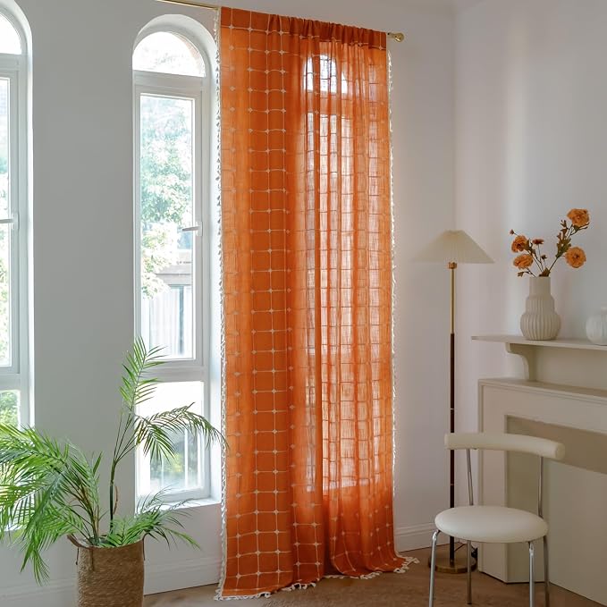 Sutuo Home Boho Curtains Plaids - Image 2
