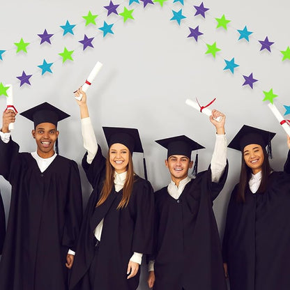 Patelai Glitter Star Garland Banner 2026 Graduation Decor 130 Feet Star Hanging - Image 6