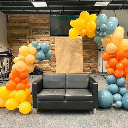 Blue Pink Yellow Balloons for Here Comes the Son Baby Shower Decorations | - Image 3
