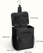 Mesh Shower Caddy Hanging Portable, Bathroom Caddy Organizer for College Dorm Essentials, Shower Tote Bag with Built-in Hook for Beach, Swimming, Gym camping Black