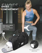 Gym Bag Womens,Travel Duffel Carry on Bag Sport Tote Bag Weekend Overnight Bag