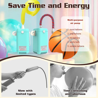AXHJ Balloon Pump Electric Air Pumps, 2-in-1 Electric Air Balloon Pump，Balloon - Image 3