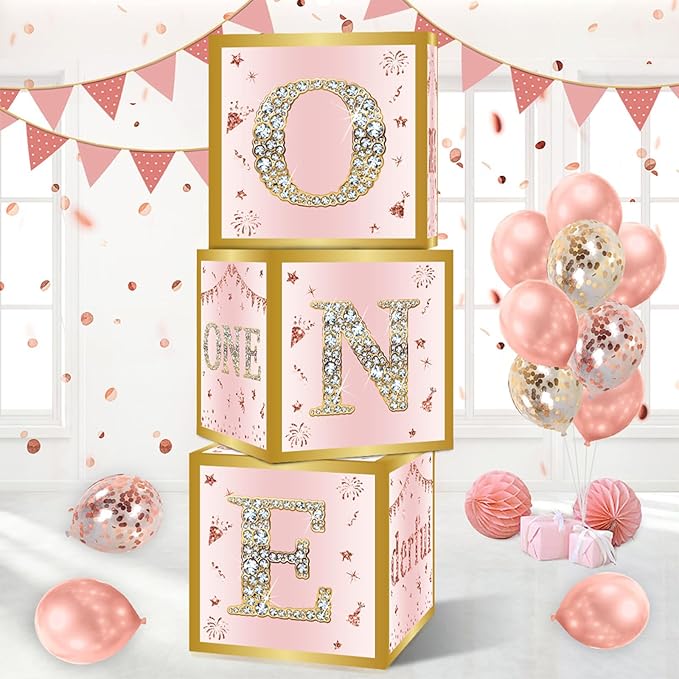 DataMoon 1st Birthday Decorations Boxes by DataMoon