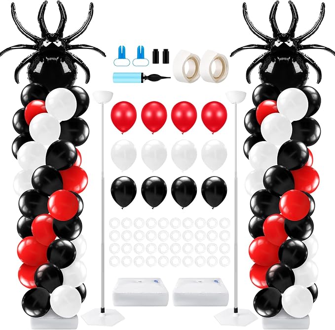 Kasyat 2 Sets Spider Party Balloon Column Stand Kit Adjustable Spider Balloon by Kasyat