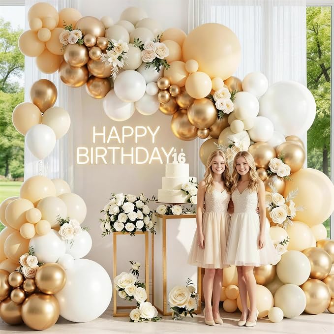 KARLURE Champagne Balloon Arch Kit Garland - Image 7