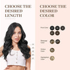 GOO GOO Clip in Hair Extensions Real Human Hair, Remy Human Hair Extensions Clip ins for Women, Natural Human Hair, 22inch 110g 7Pcs, 1B Natural black