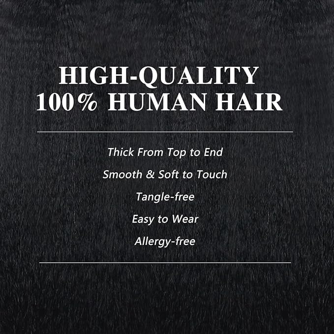 Kinky Straight Clip in Hair Extensions Real Human Hair 2 Pack 240g Seamless Clip in Hair Extensions for Women Full Max with 16Pcs PU Skin Weft 20inch Natural Black