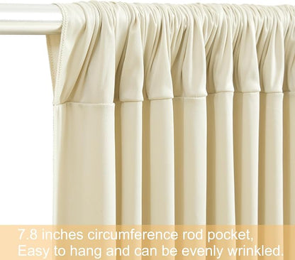 10 Panels Backdrop Curtains for Wedding Party Wrinkle Free Beige Backdrops - Image 7