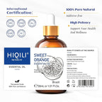 HIQILI 30ML Sweet Orange Essential Oil - Pure and Natural for Diffuser, Skin - 1 Fl Oz