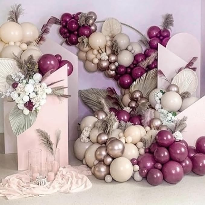 PartyWoo Dark Purple Balloons 50pcs Royal Purple Boho Neutral Color | 12 Inch - Image 6
