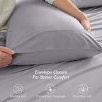 Breescape Cooling Pillow Cases King Size - BlendTek™ Dry & Cool Technology for Hot Sleepers and Night Sweats, 2 Pack Ultra Soft & Smooth Pillowcases for Hair & Skin Care, 20" x 36", Misty Gray