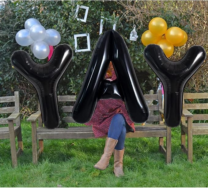 TONIFUL 40 Inch Large Black Y Letter Balloon - Image 4