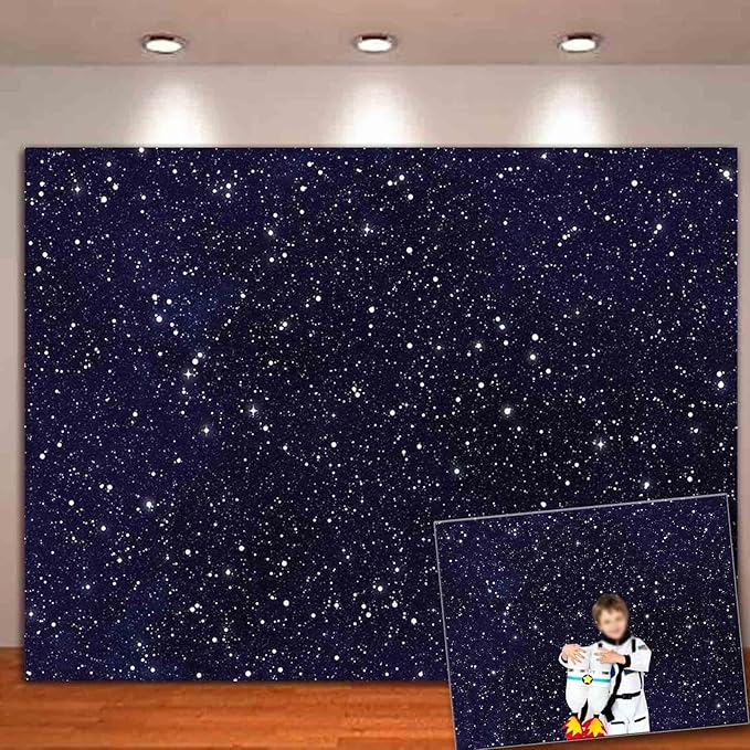 7x5FT Soft Fabric/Polyester Night Sky Star Universe Space Starry Photography by HQM