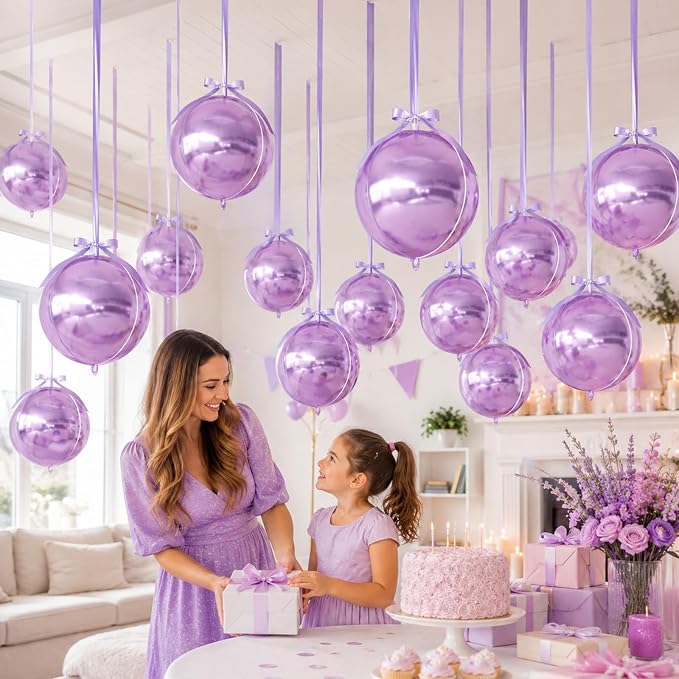 Purple Round Foil Balloons - Image 6
