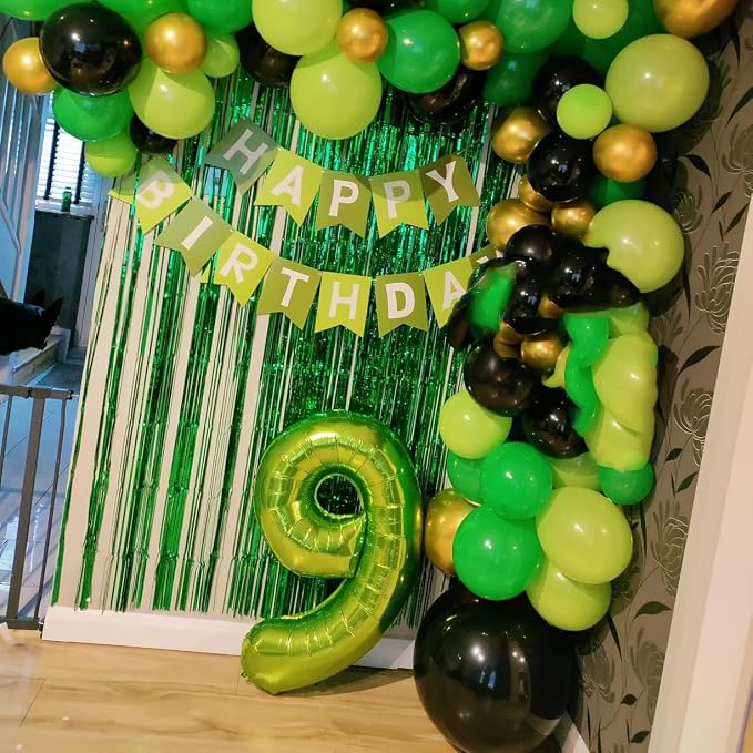 40 Inch Green Number Balloon 9, Large Number Foil Balloons Mylar - Image 4