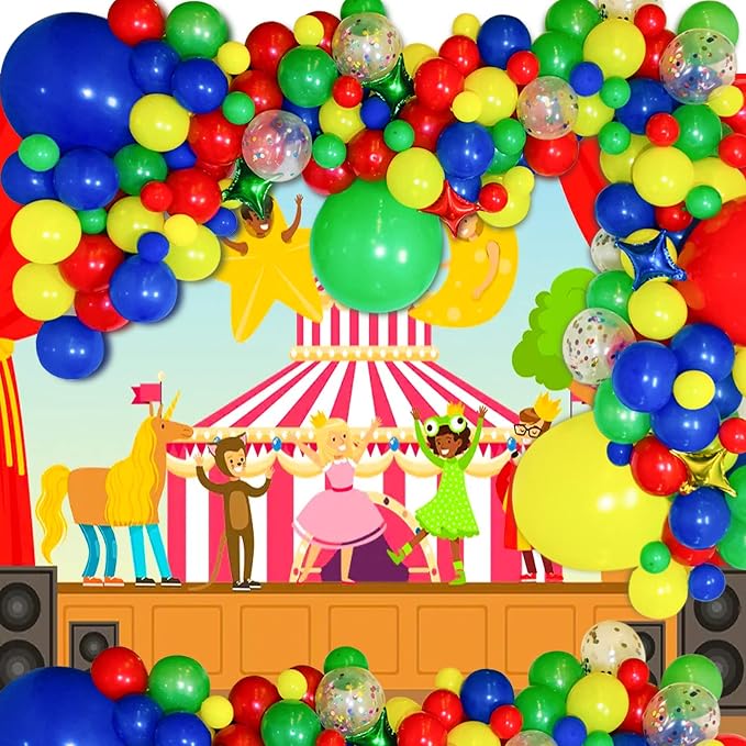 Red Blue Green Yellow Balloons 100 Pack 12 Inch Matte Blue Yellow Red Green - Image 5