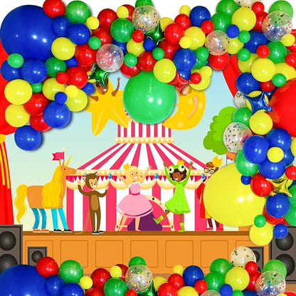 Red Blue Green Yellow Balloons 100 Pack 12 Inch Matte Blue Yellow Red Green - Image 5